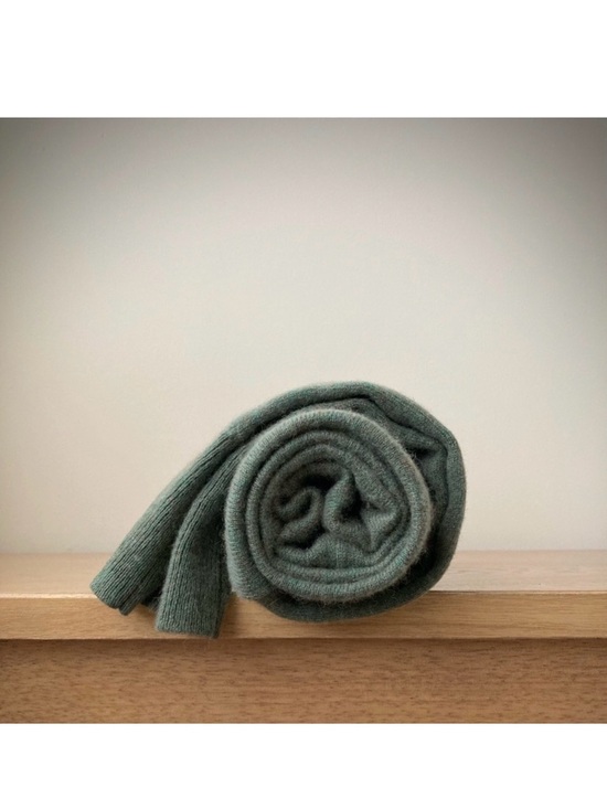 joodito 100% cashmere sweater wrap preppy tie scarf japanese boro light green - Picture 10 of 11